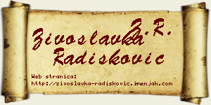 Živoslavka Radišković vizit kartica